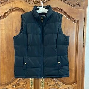 Charter Club Black Quilted Puffer Vest
